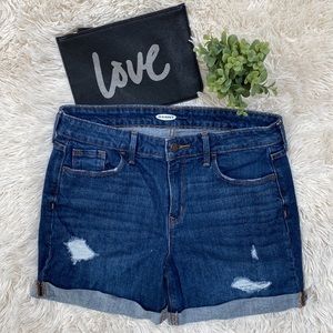 Old Navy Mid Rise Jean Shorts 💗 Dark Wash